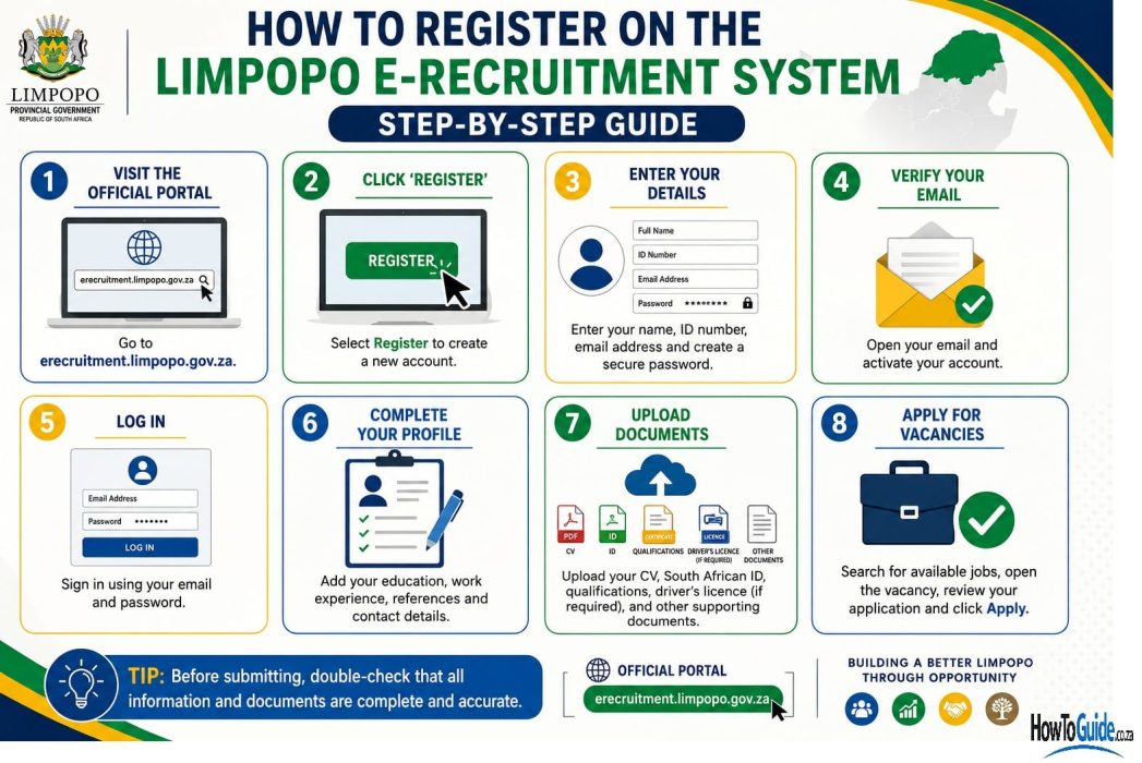 Limpopo e-Recruitment portal registration guide step-by-step